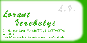 lorant verebelyi business card